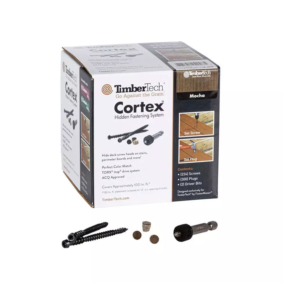 TimberTech Cortex Hidden Screw & Plug Fasteners for Composite Decking